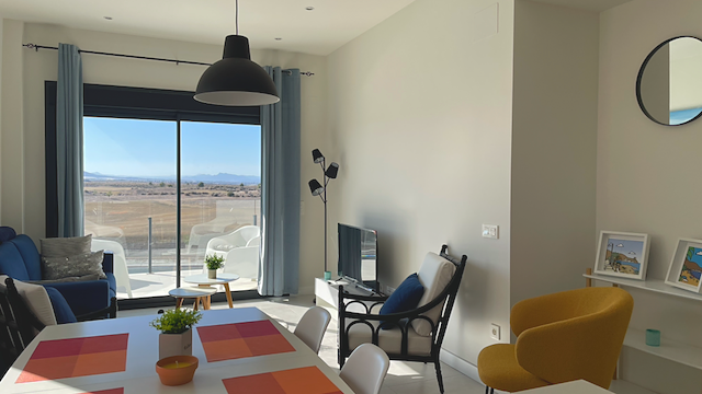 The living room opens straight onto the terrace